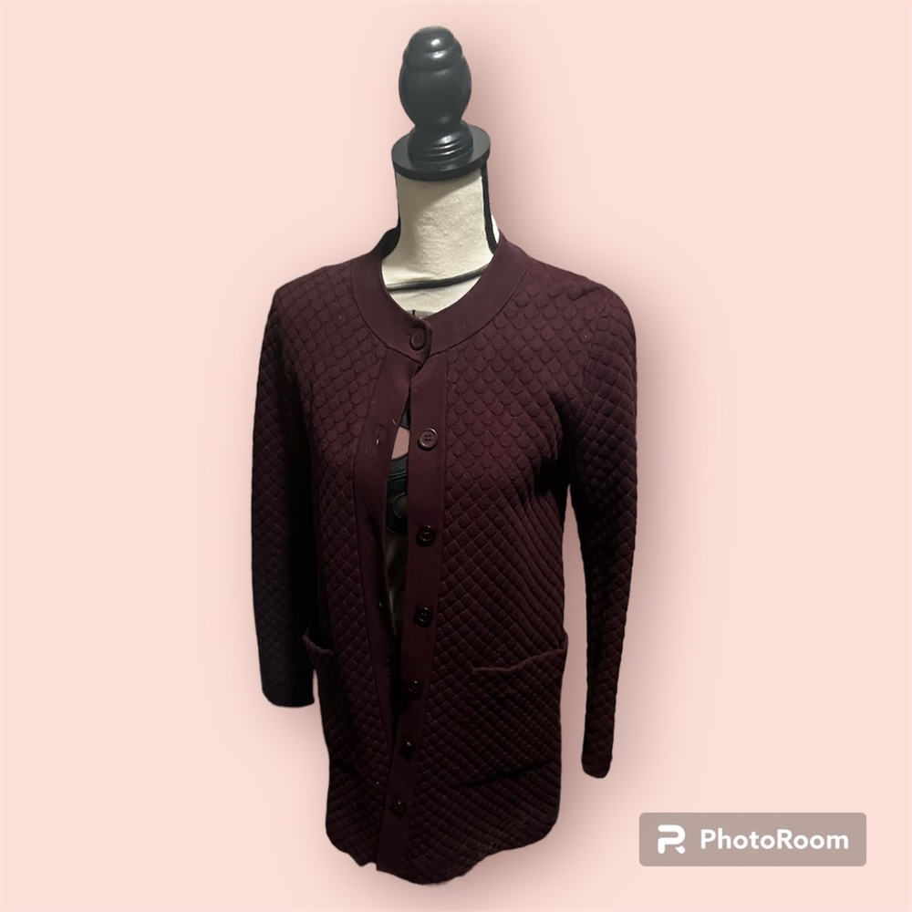 Cos Cos Button Front Textured Long Pockets Sweate… - image 4